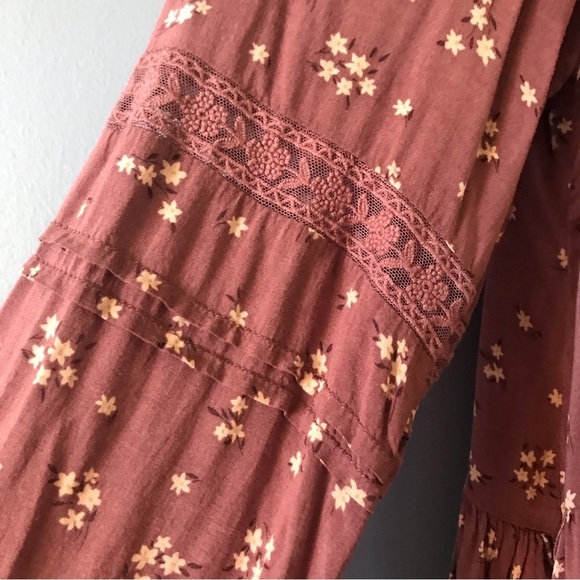 American Eagle mauve oversized layered asymmetric long sleeves top - Picture 14 of 14